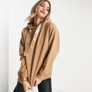 Missguided oversized hoodie in camel US 6/UK 10 , MEDIUM